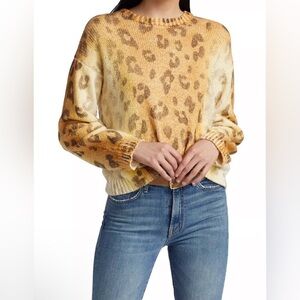 Mother the jumper sweater in shady cat leopard print size XS